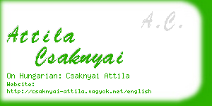 attila csaknyai business card